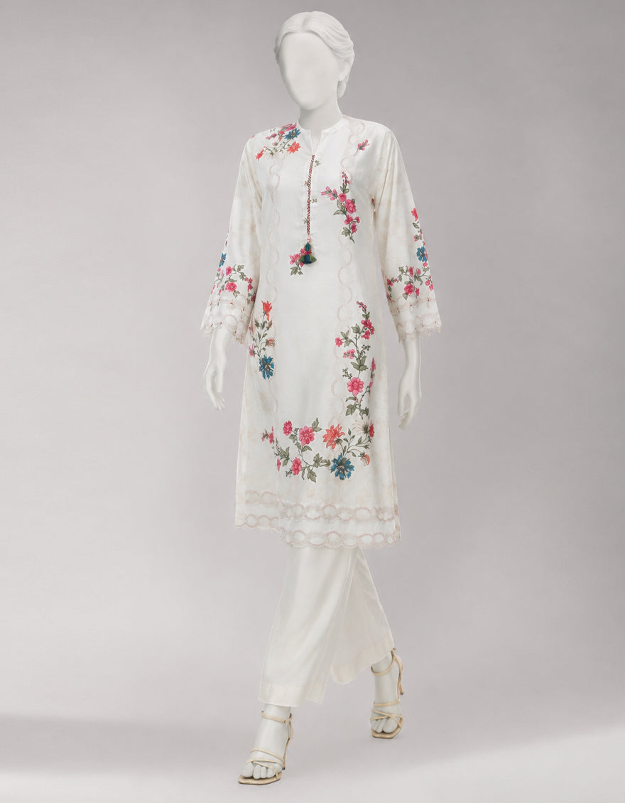 Lawn Multicolor Unstitched Suit - J. Junaid Jamshed
