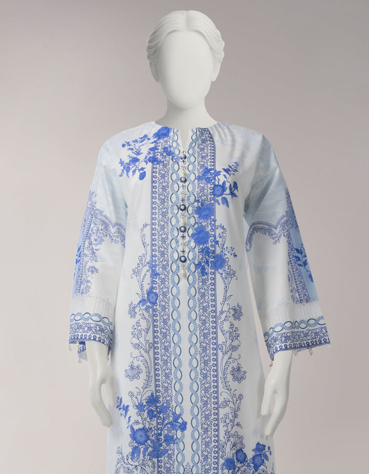 Lawn Multicolor Unstitched Suit - J. Junaid Jamshed