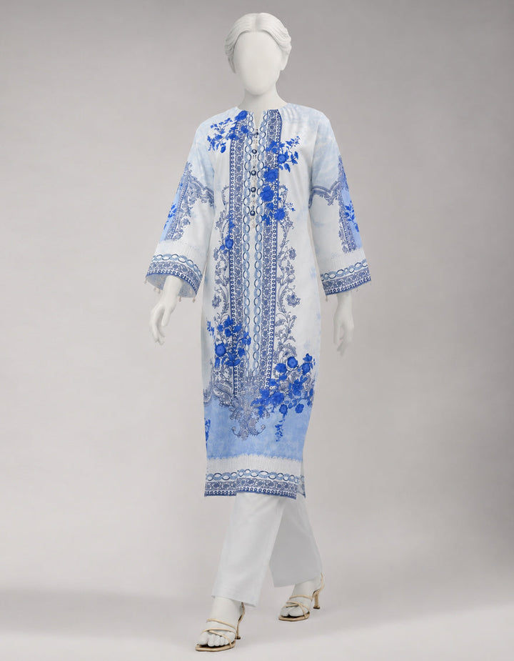 Lawn Multicolor Unstitched Suit - J. Junaid Jamshed