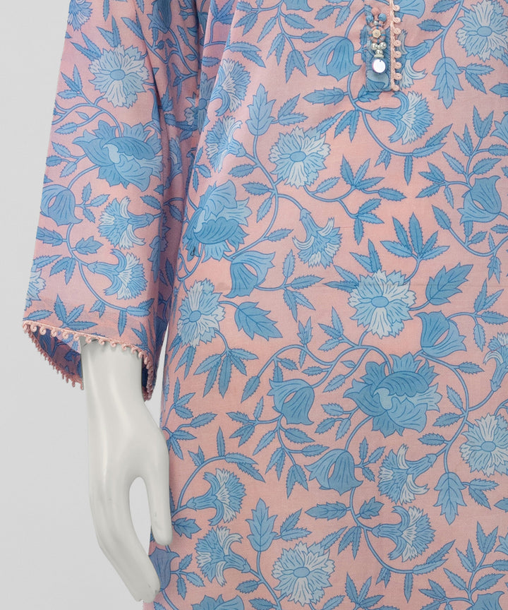 Lawn Pink Unstitched Suit - J. Junaid Jamshed