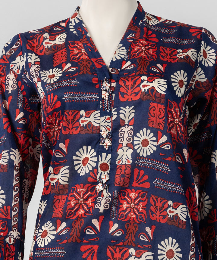 Lawn Multicolor Unstitched Suit - J. Junaid Jamshed