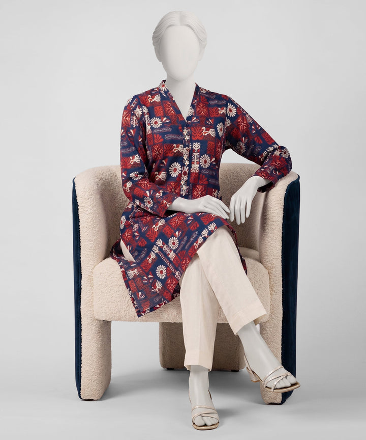 Lawn Multicolor Unstitched Suit - J. Junaid Jamshed