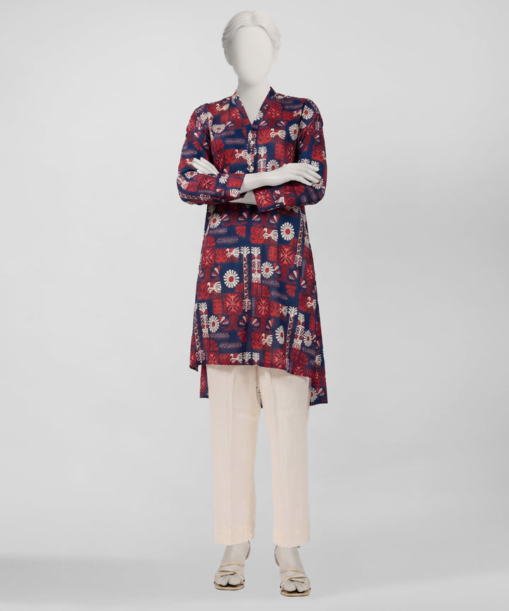 Lawn Multicolor Unstitched Suit - J. Junaid Jamshed