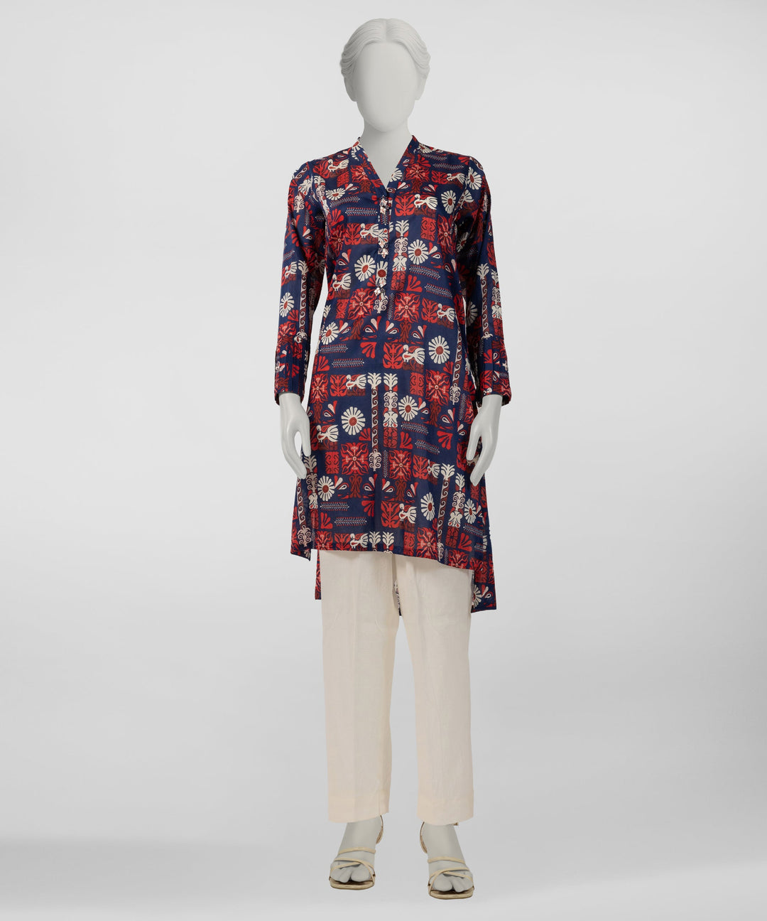 Lawn Multicolor Unstitched Suit - J. Junaid Jamshed
