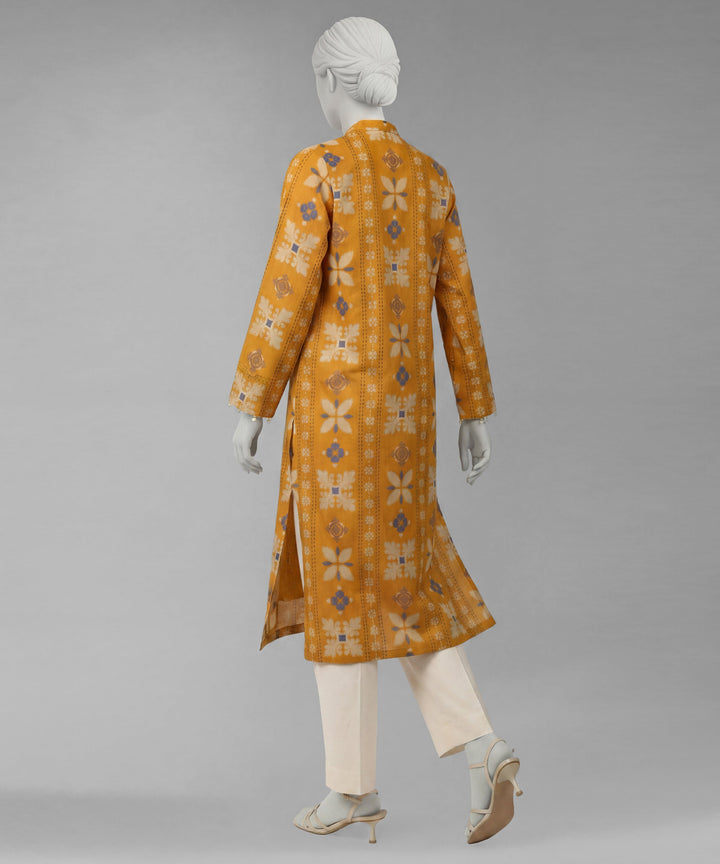 Lawn Yellow Unstitched Suit - J. Junaid Jamshed
