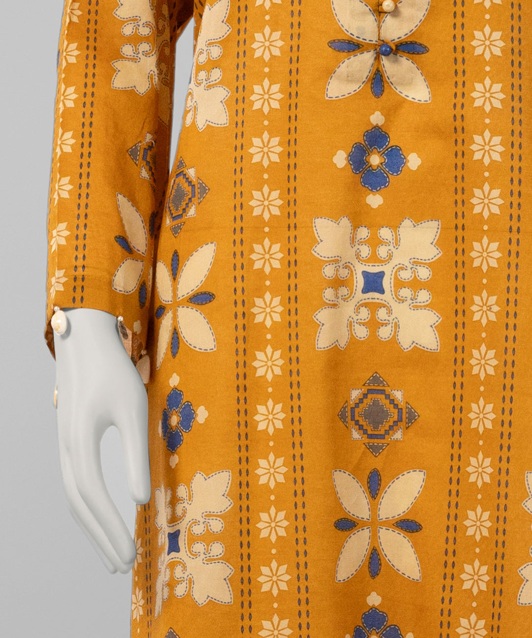 Lawn Yellow Unstitched Suit - J. Junaid Jamshed
