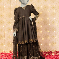 Dobby Black Stitched Suit - J. Junaid Jamshed