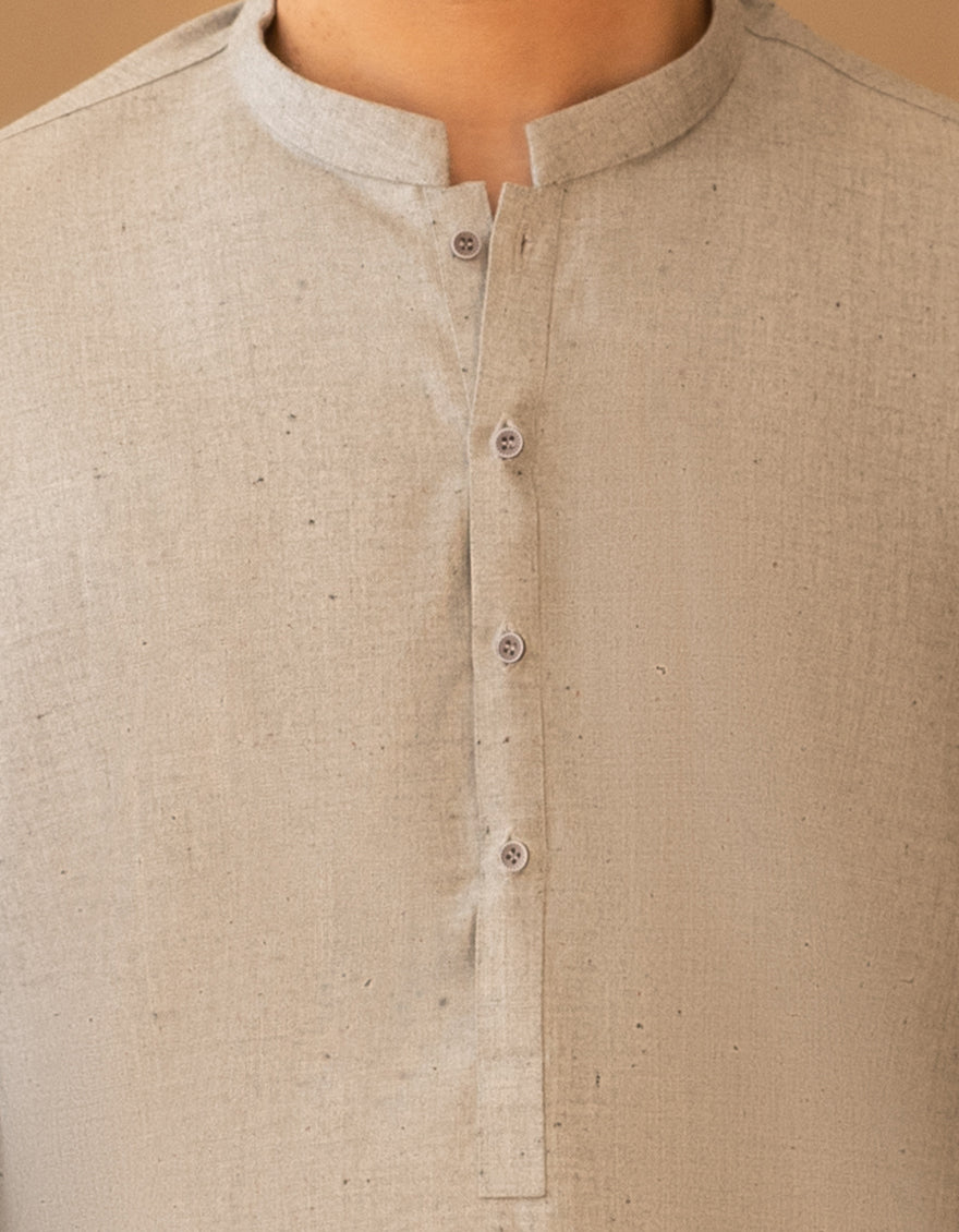 Blended Mint Green Kurta - J. Junaid Jamshed
