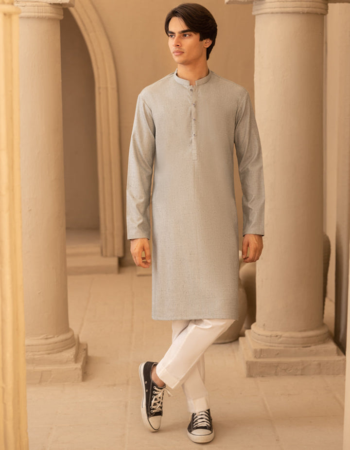 Blended Mint Green Kurta - J. Junaid Jamshed