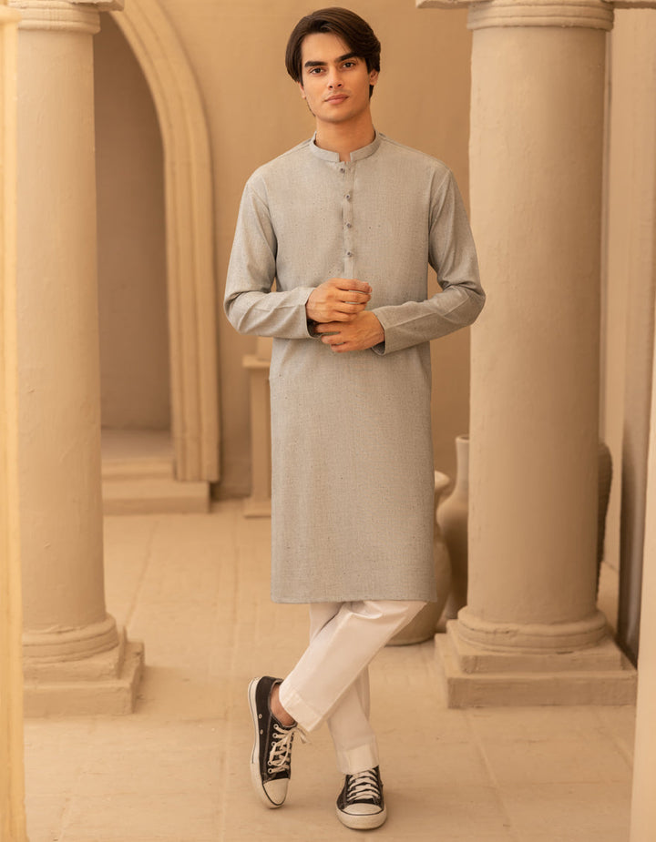 Blended Mint Green Kurta - J. Junaid Jamshed