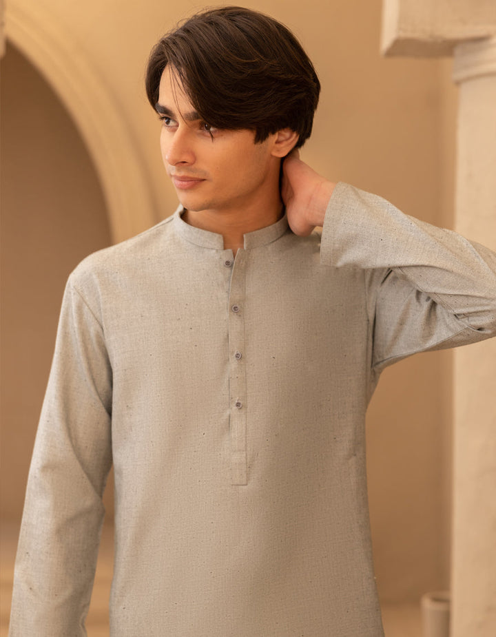 Blended Mint Green Kurta - J. Junaid Jamshed