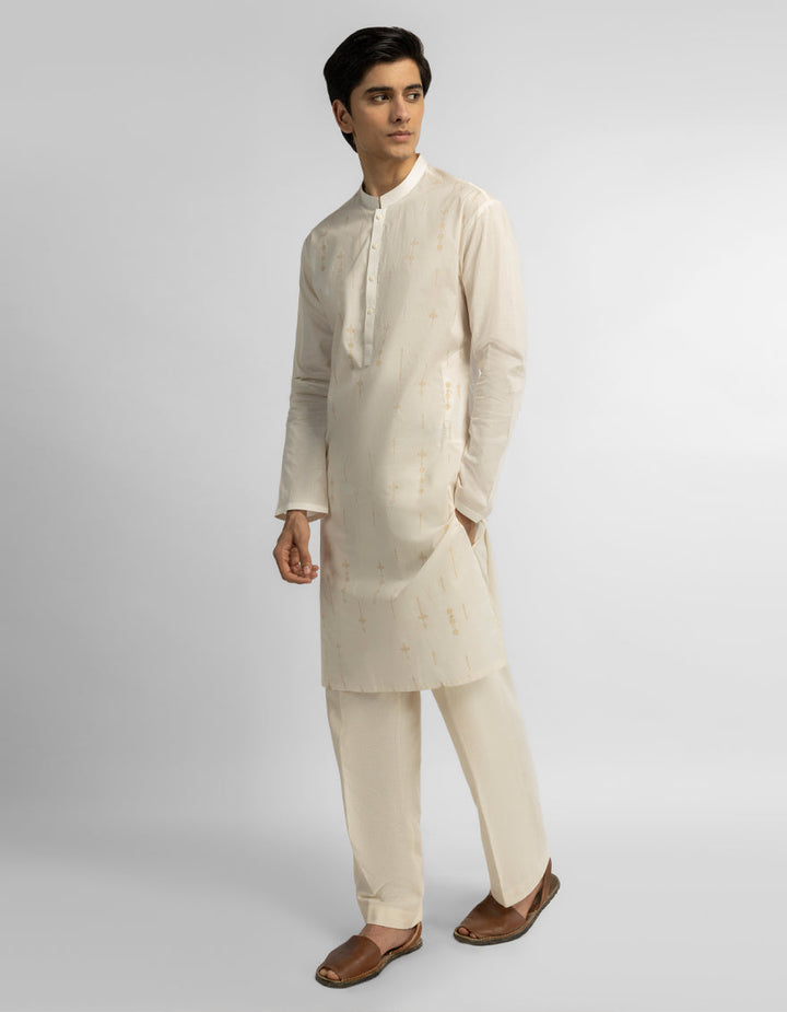 Cotton White Kurta - J. Junaid Jamshed