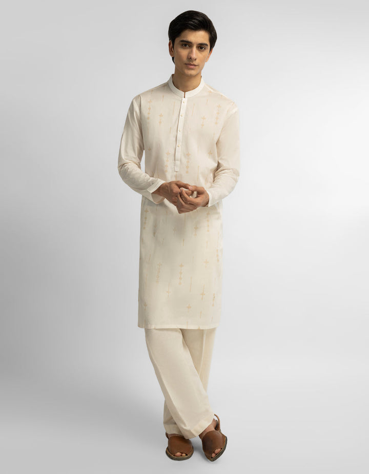 Cotton White Kurta - J. Junaid Jamshed
