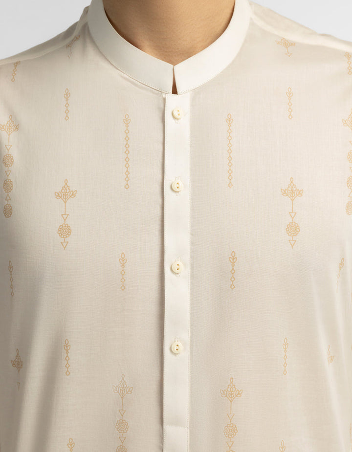 Cotton White Kurta - J. Junaid Jamshed