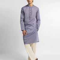 Cotton Light Purple Kurta - J. Junaid Jamshed