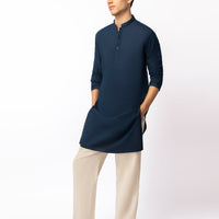 Cotton Blue Shalwar Kameez - J. Junaid Jamshed