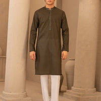 Cotton Green Kurta - J. Junaid Jamshed