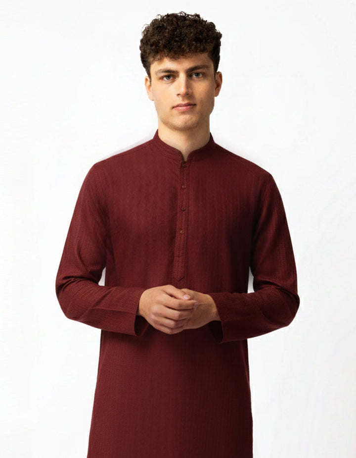 Cotton Pink Kurta - J. Junaid Jamshed