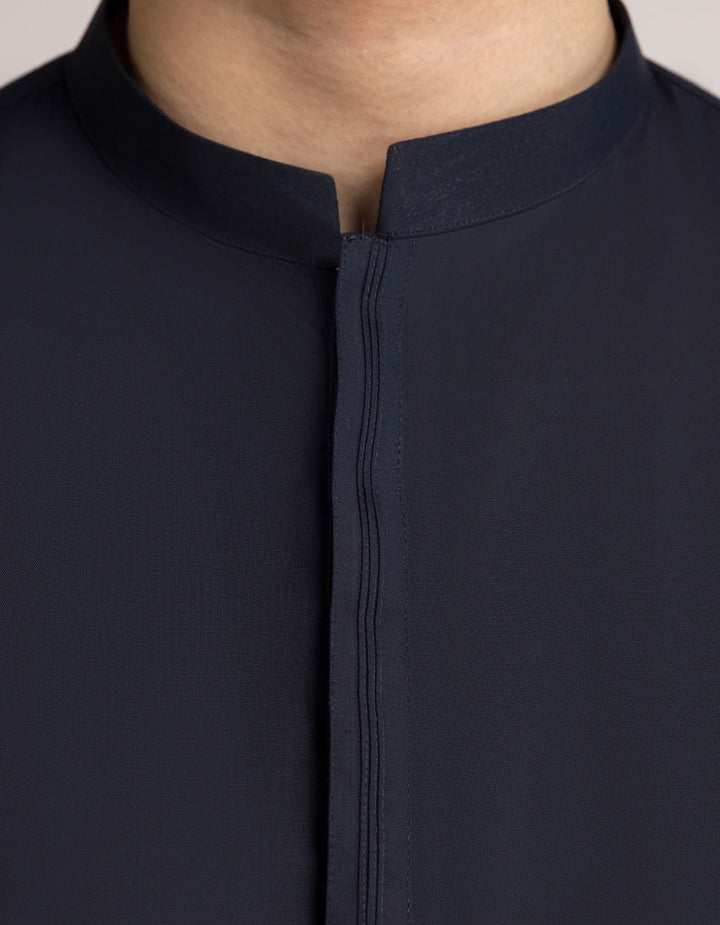 Blended Dark Navy Kurta Trouser - J. Junaid Jamshed