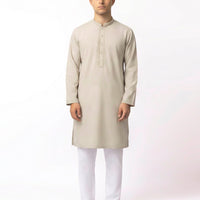 Blended Off White Kurta Trouser - J. Junaid Jamshed
