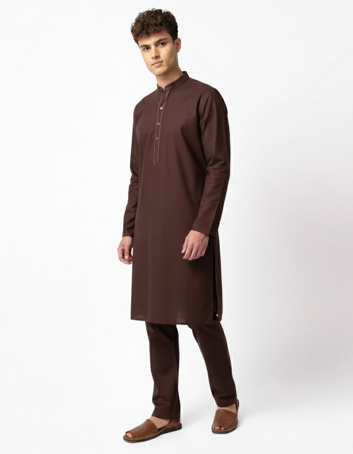 Cotton Purple Kurta Trouser - J. Junaid Jamshed