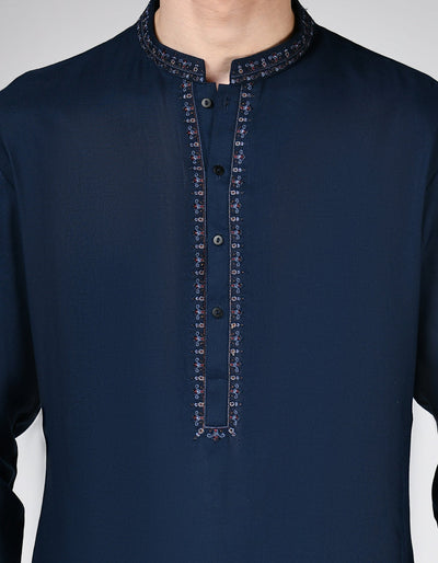 Blended Blue Shalwar Kameez - J. Junaid Jamshed