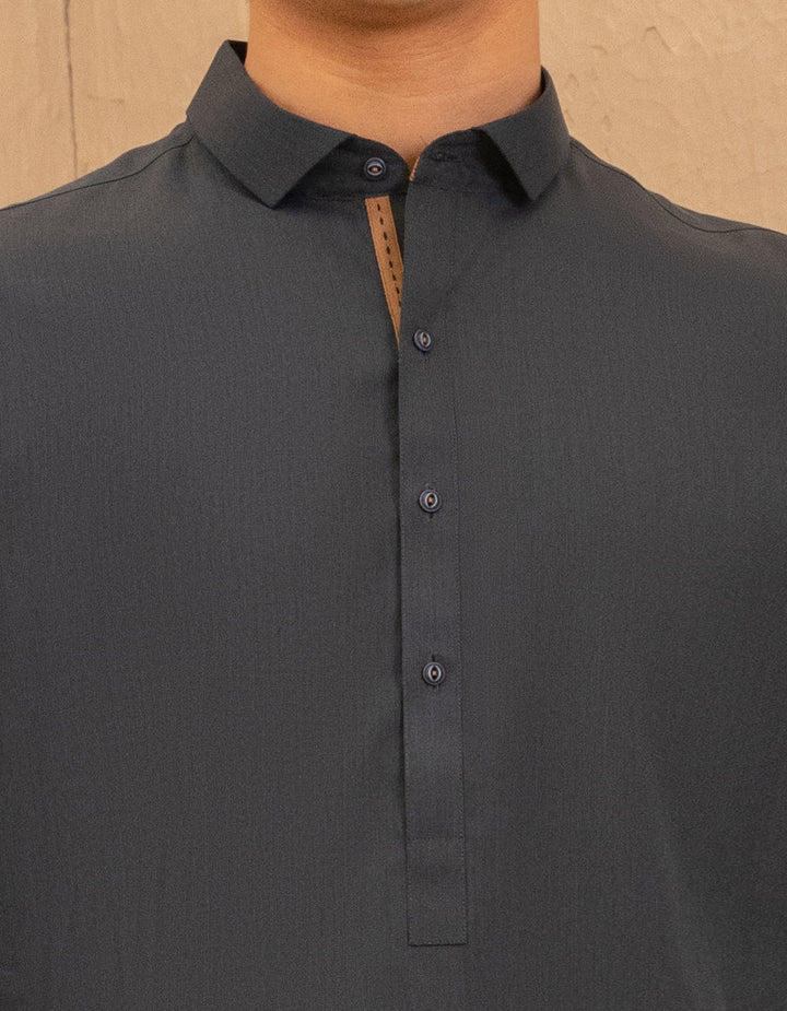 Blended Pine Green Shalwar Kameez - J. Junaid Jamshed