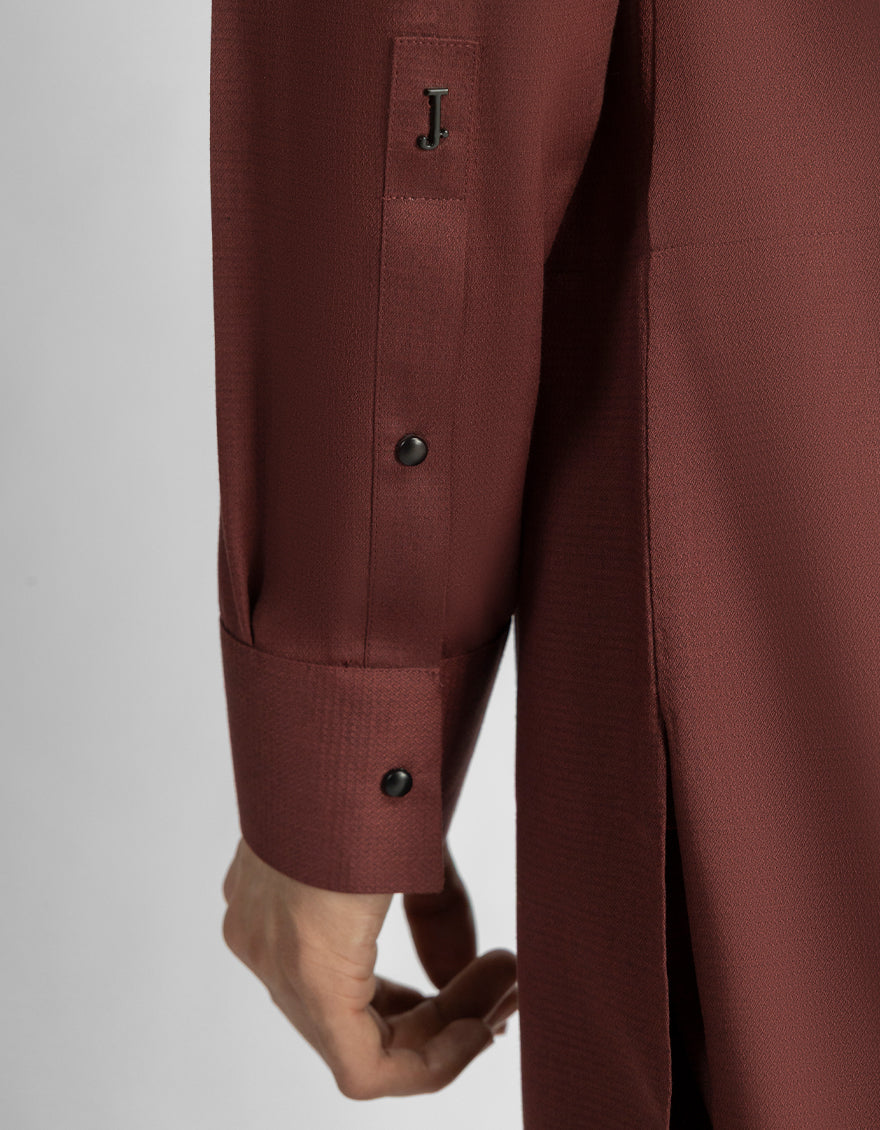Blended Rust Shalwar Kameez - J. Junaid Jamshed