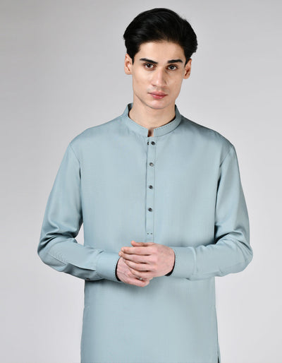 Blended Green Shalwar Kameez - J. Junaid Jamshed