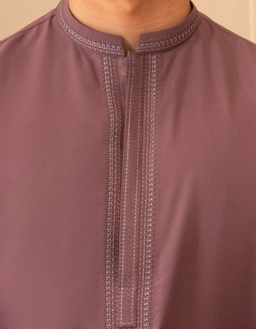Blended Purple Shalwar Kameez - J. Junaid Jamshed
