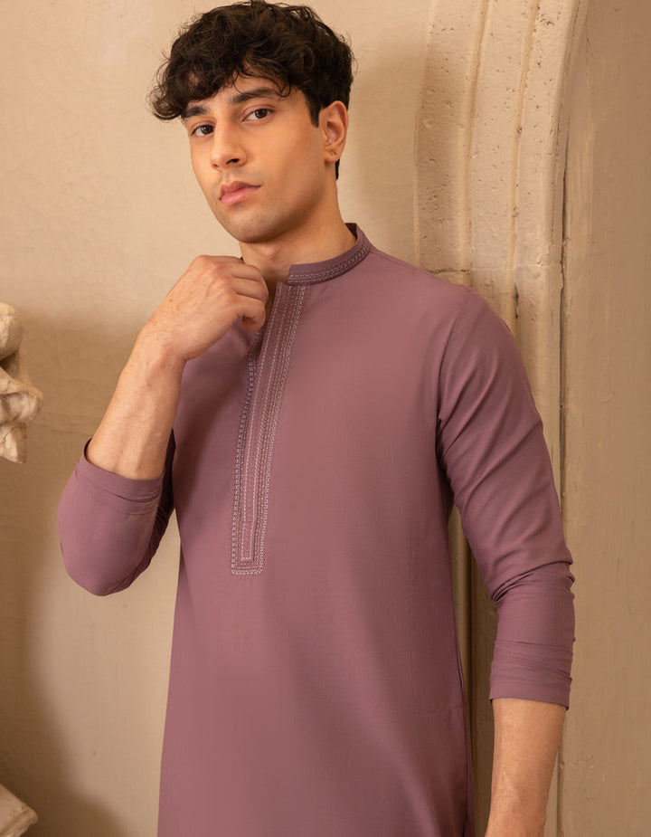 Blended Purple Shalwar Kameez - J. Junaid Jamshed