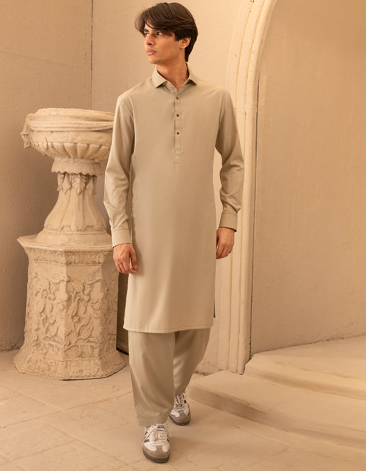 Blended Light Green Shalwar Kameez - J. Junaid Jamshed