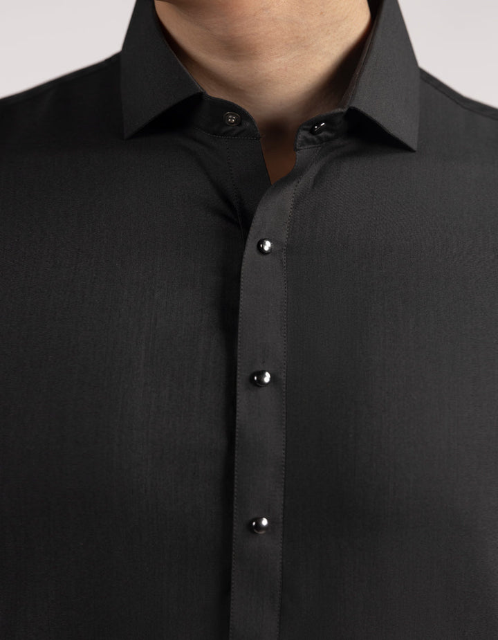 Blended Black Shalwar Kameez- J. Junaid Jamshed