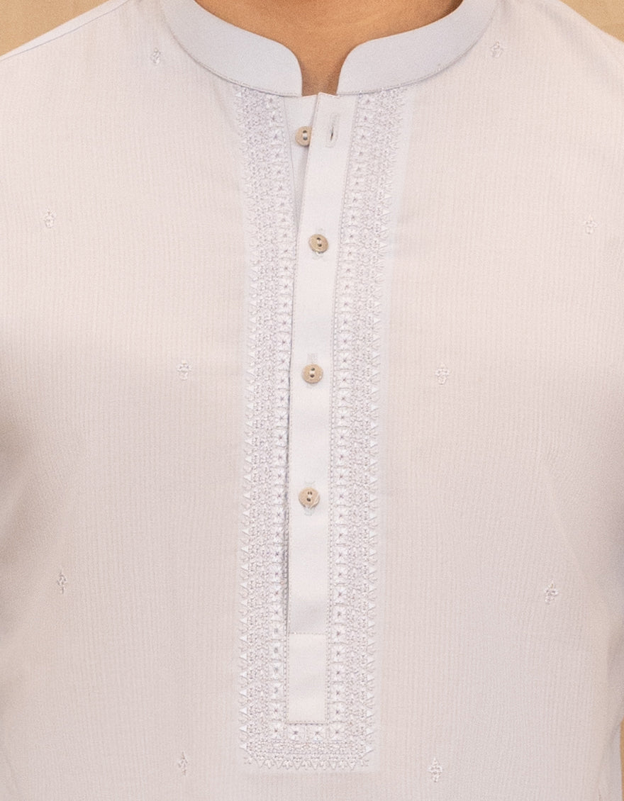 Blended Sky Blue Shalwar Kameez - J. Junaid Jamshed
