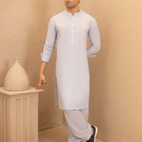 Blended Sky Blue Shalwar Kameez - J. Junaid Jamshed