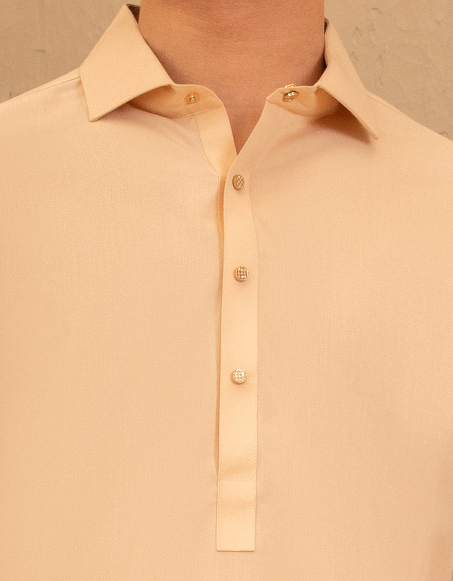 Blended Peach Shalwar Kameez - J. Junaid Jamshed
