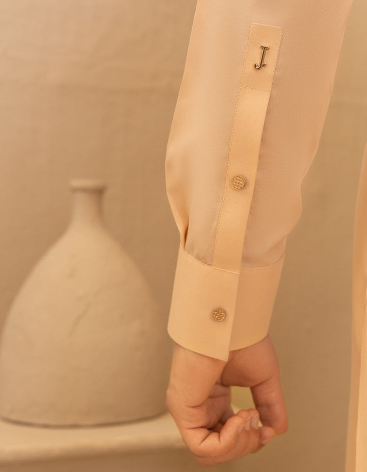 Blended Peach Shalwar Kameez - J. Junaid Jamshed