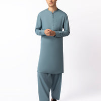 Blended Light Blue Shalwar Kameez - J. Junaid Jamshed