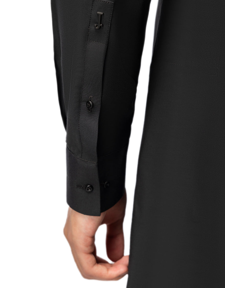 Blended Blackish Grey Shalwar Kameez - J. Junaid Jamshed