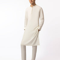 Blended Cream Kurta Trouser - J. Junaid Jamshed
