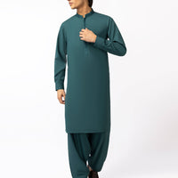 Blended Green Kurta Trouser - J. Junaid Jamshed