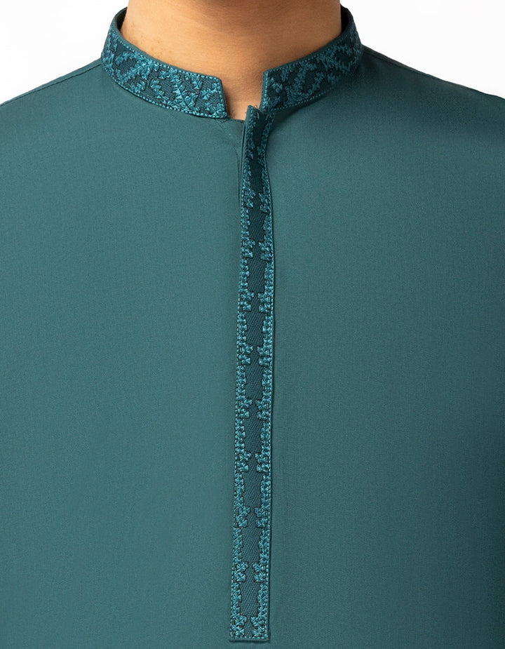 Blended Green Shalwar Kameez - J. Junaid Jamshed