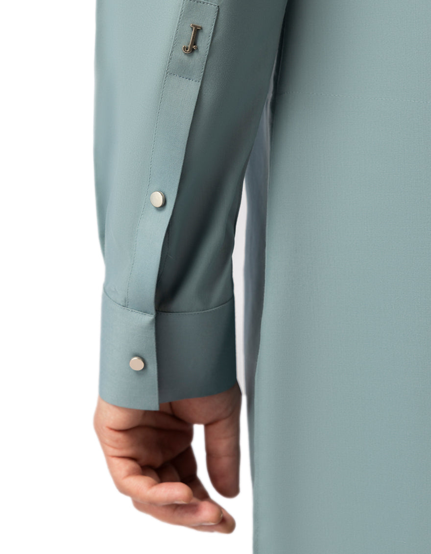 Blended Teal Green Kurta Trouser - J. Junaid Jamshed