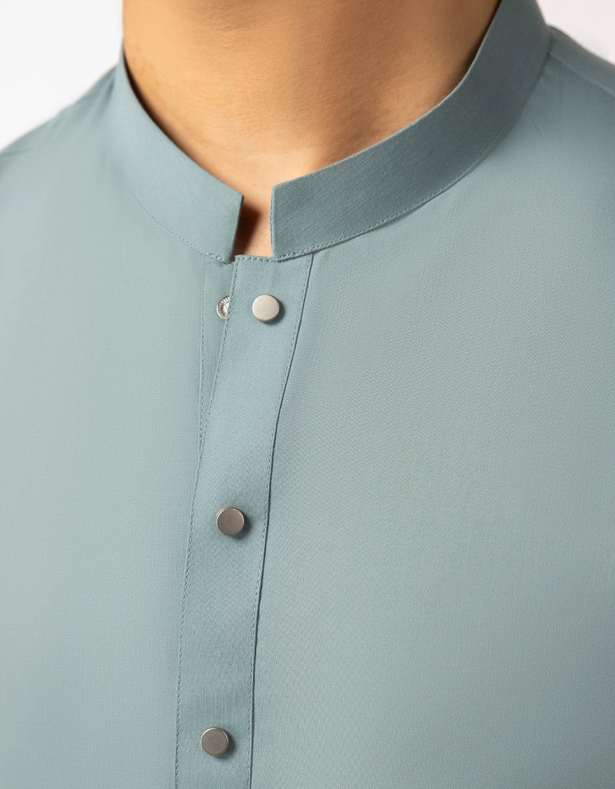 Blended Teal Green Kurta Trouser - J. Junaid Jamshed