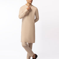 Blended Peach Kurta Trouser - J. Junaid Jamshed