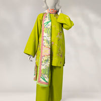 Cambric Green Stitched Suit - J. Junaid Jamshed
