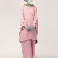 Lawn Pink Stitched Suit - J. Junaid Jamshed