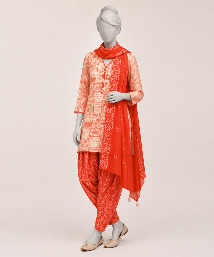 Lawn Orange Stitched Suit - J. Junaid Jamshed