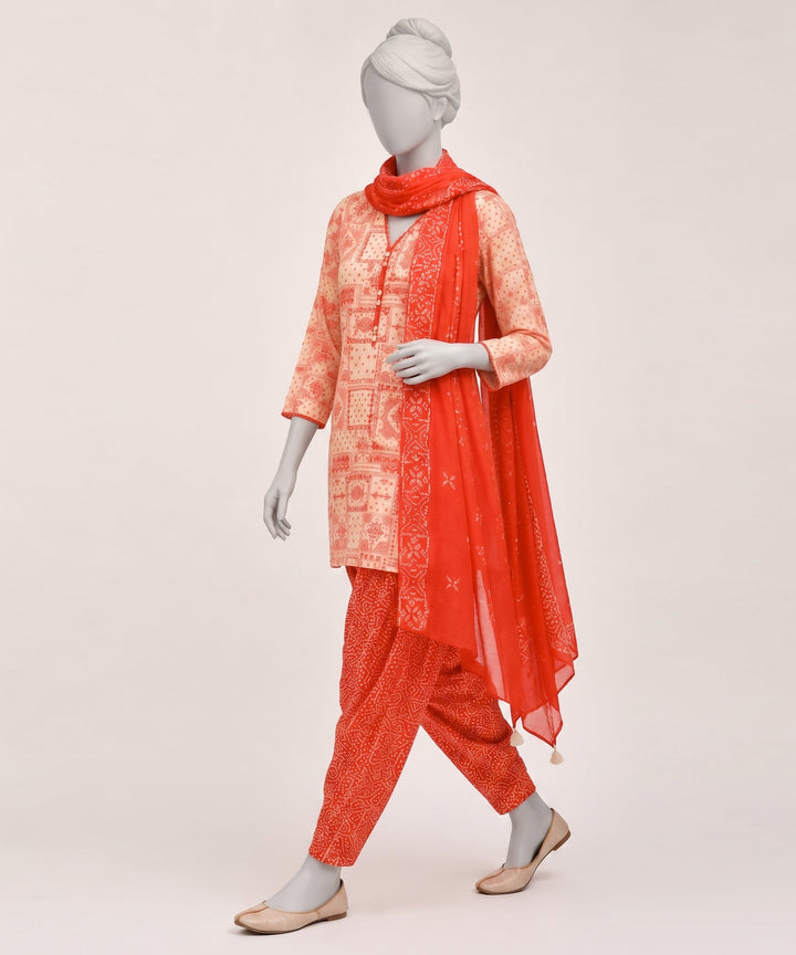 Lawn Orange Stitched Suit - J. Junaid Jamshed
