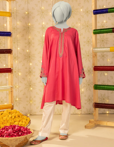 Lawn Pink Kurti - J. Junaid Jamshed